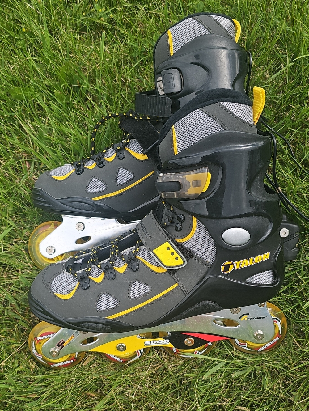 Forward Talon Men's Grey & Yellow 6000 Inline Skates Size 10 New